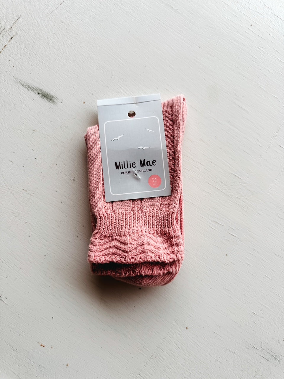 Calcetines rosa vintage