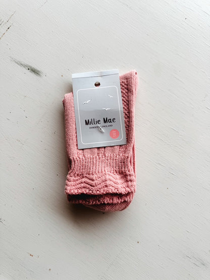 Calcetines rosa vintage